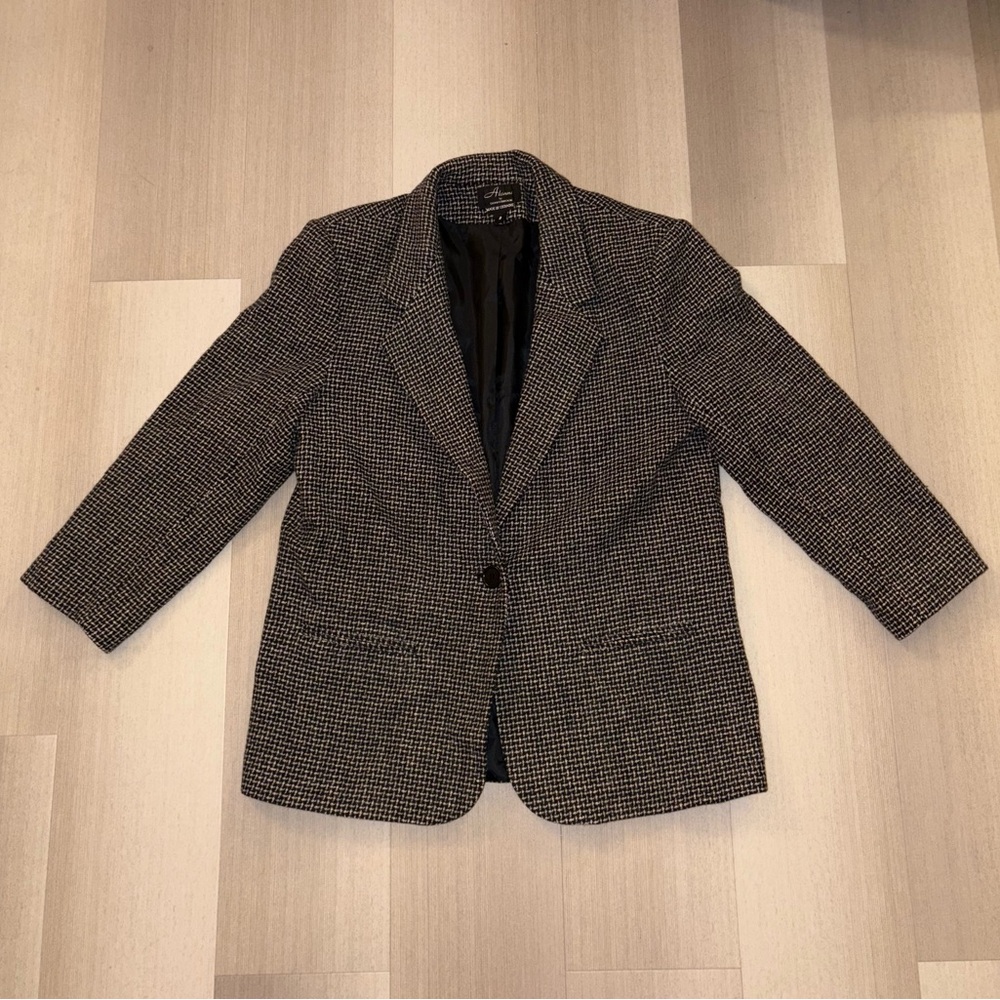 Classic Black and White Women's Blazer